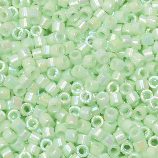Miyuki Delica Seed Beads, 11/0 Size, #1506 Opaque Light Mint AB (2.5" Tube)