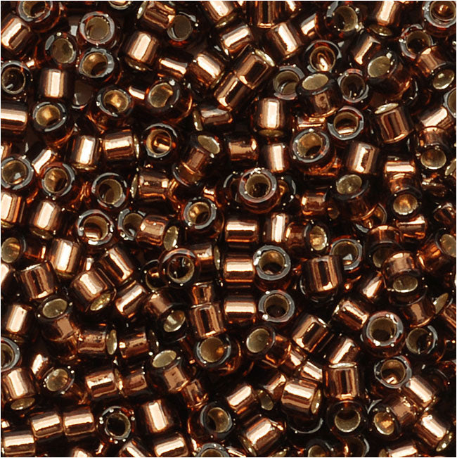 Miyuki Delica Seed Beads 11/0 DB150 Silver Lined Brown 7.2 Grams