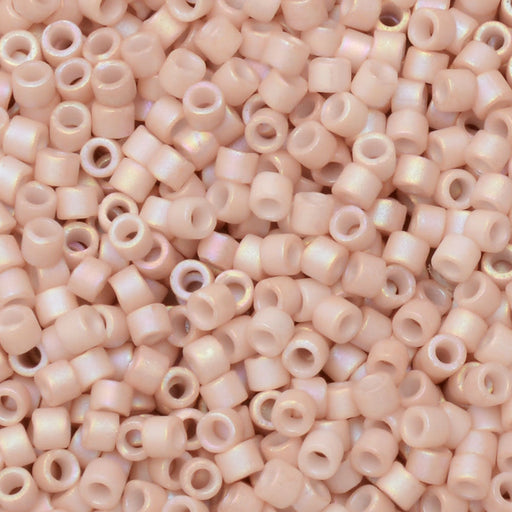 Miyuki Delica Seed Beads, 11/0 Size, #1525 Matte Opaque Pink Champagne (7.2 Gram Tube)