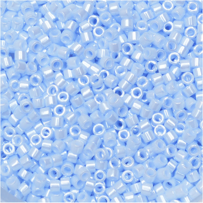 Miyuki Delica Seed Beads, 11/0 Size, #1537 Opaque Light Sky Blue Ceylon (2.5" Tube)