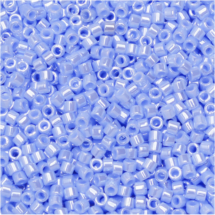 Miyuki Delica Seed Beads, 11/0 Size, #1568 Opqaque Agate Blue Luster (7.2 Gram Tube)