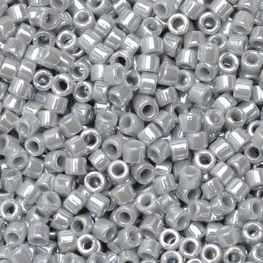 Miyuki Delica Seed Beads, 11/0 Size, #1570 Opaque Ghost Gray Luster (2.5" Tube)