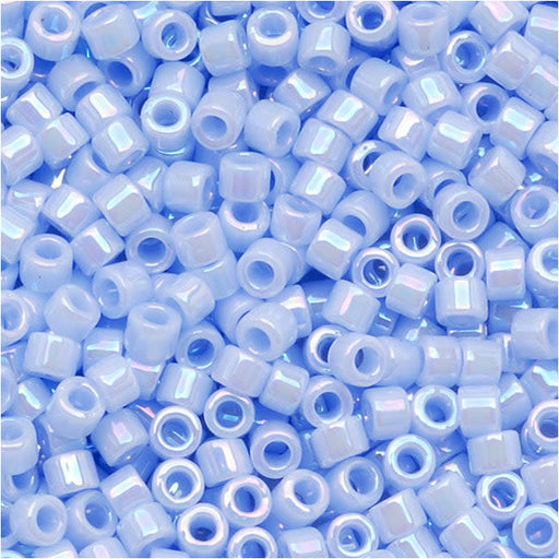 Miyuki Delica Seed Beads, 11/0 Size, Opaque Agate Blue AB DB1577 (7.2 Grams)