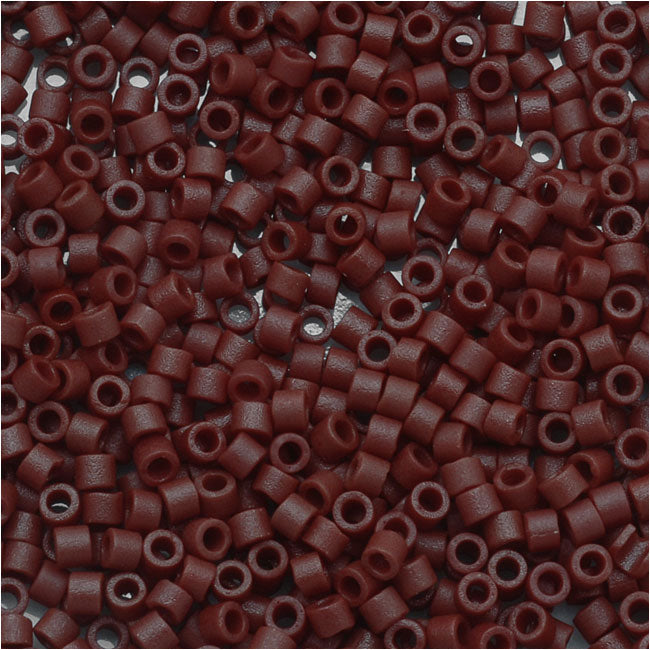 Miyuki Delica Seed Beads, 11/0 Size, Matte Opaque Currant DB1584 (2.5" Tube)