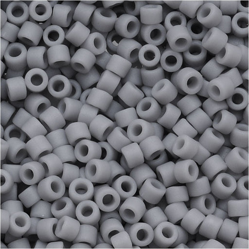 Miyuki Delica Seed Beads, 11/0 Size, Matte Opaque Ghost Grey DB1589 (2.5" Tube)