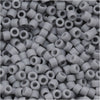 Miyuki Delica Seed Beads, 11/0 Size, Matte Opaque Ghost Grey DB1589 (2.5
