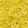 Miyuki Delica Seed Beads, 11/0 Size, Opaque Yellow AB DB160 (2.5