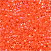 Miyuki Delica Seed Beads, 11/0 Size, Opaque Orange AB DB161 (2.5