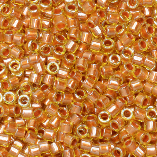 Miyuki Delica Seed Beads, 11/0 Size, #1702 Copper Pearl Lined Marigold (7.2 Gram Tube)