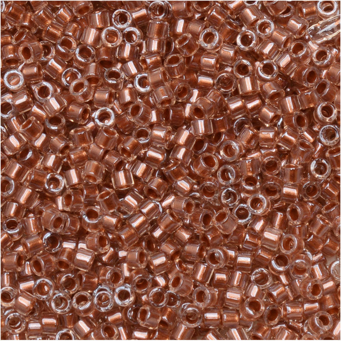 Miyuki Delica Seed Beads, 11/0 Size, #1704 Copper Pearl Lined Mist (7.2 Gram Tube)