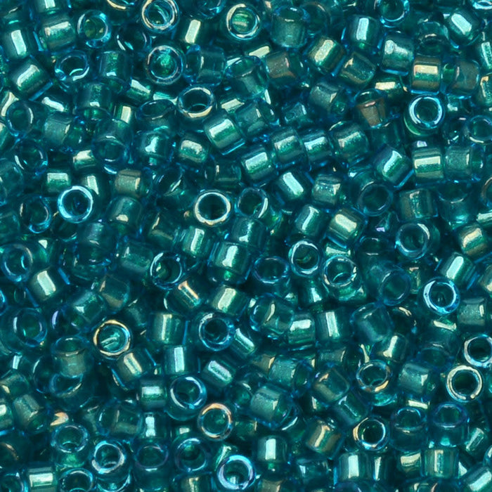 Miyuki Delica Seed Beads, 11/0 Size, #1764 Emerald Lined Amethyst AB (7.2 Gram Tube)