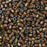 Miyuki Delica Seed Beads, 11/0 Size, #1790 White Lined Sable Brown AB (7.2 Gram Tube)