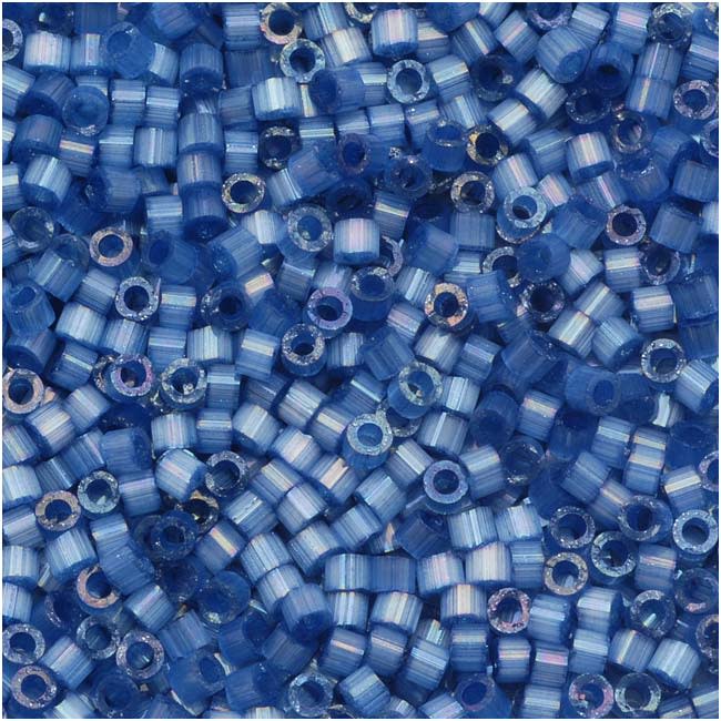 Miyuki Delica Seed Beads, 11/0 Size, Dusk Blue Silk Satin DB1811 (6.8 Grams)