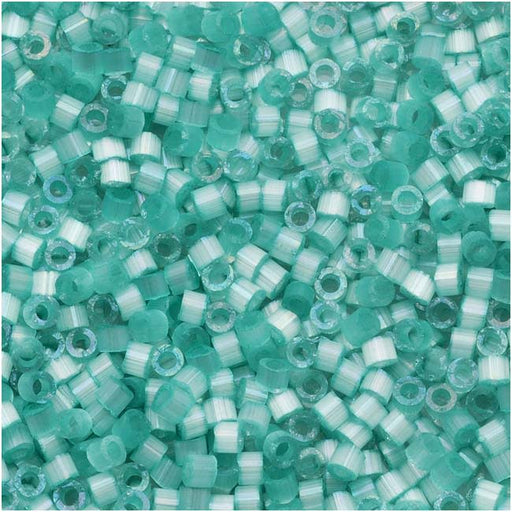 Miyuki Delica Seed Beads, 11/0 Size, Light Aqua Green Silk Satin DB1812 (6.8 Grams)