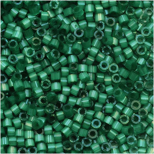 Miyuki Delica Seed Beads, 11/0 Size, Emerald Silk Satin DB1814 (6.4 Grams)