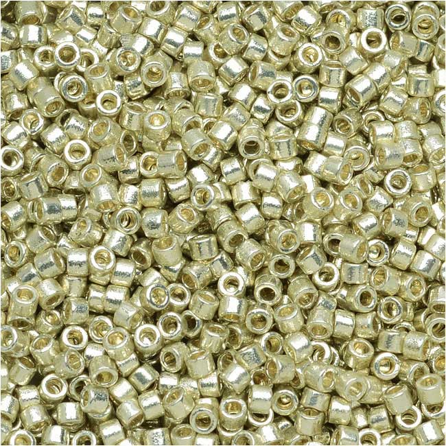 Miyuki Delica Seed Beads, 11/0 Size, Duracoat Galvanized Silver DB1831 (2.5" Tube)