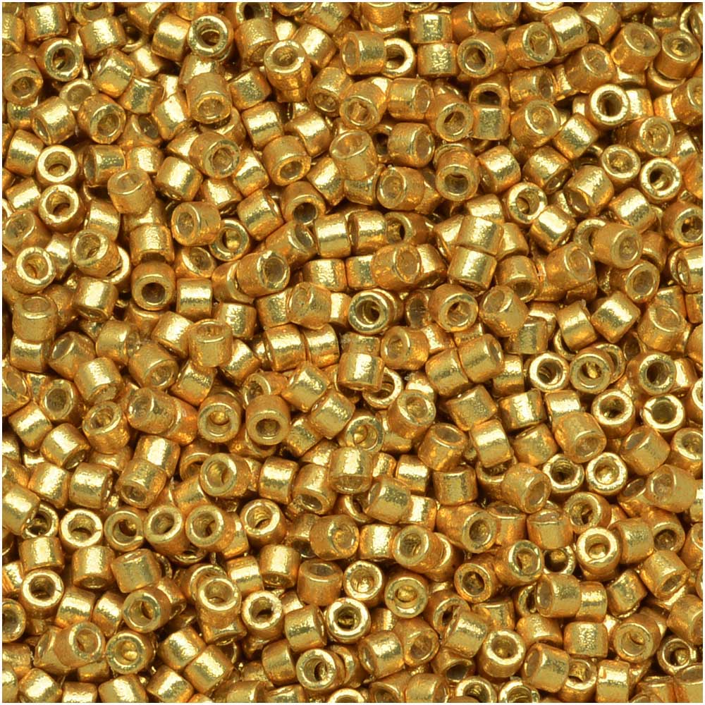 Miyuki Delica Seed Beads, 11/0 Size, Duracoat Galvanized Gold DB1832 (2.5  Tube)