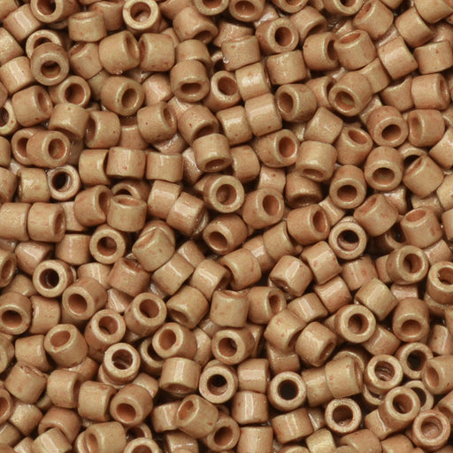 Miyuki Delica Seed Beads, 11/0 Size, #1834F Duracoat Galvanized Matte Champagne (2.5" Tube)