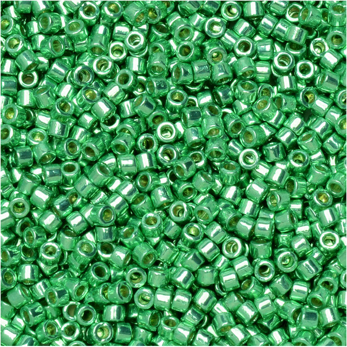 Miyuki Delica Seed Beads, 11/0 Size, #1844 Duracoat Galvanized Mint Green (7.2 Gram Tube)