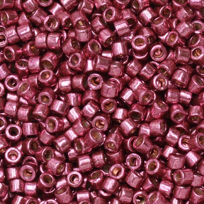 Miyuki Delica Seed Beads, 11/0 Size, #1849 Duracoat Galvanized Magenta (7.2 Gram Tube)