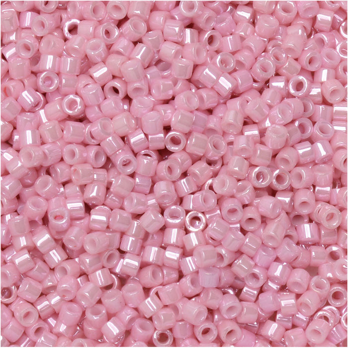 Miyuki Delica Seed Beads, 11/0 Size, #1907 Opaque Rosewater Luster (2.5" Tube)