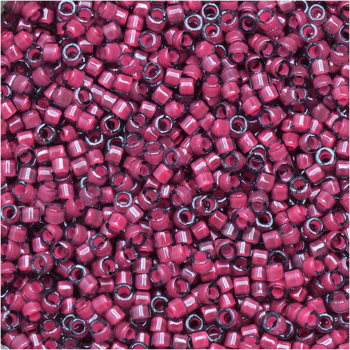 Miyuki Delica Seed Beads, 11/0 Size, #2050 Luminous Jazzberry (2.5" Tube)