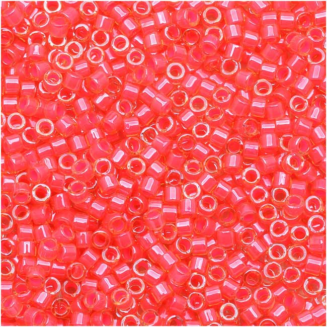 Miyuki Delica Seed Beads, 11/0 Size, Luminous Poppy Red DB2051 (2.5" Tube)