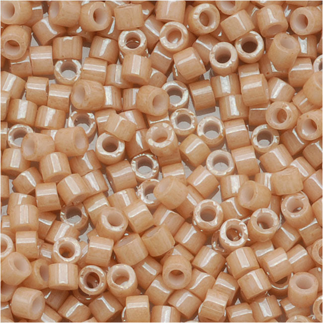 Miyuki Delica Seed Beads, 11/0 Size, Opaque Tan Luster DB208 (2.5" Tube)