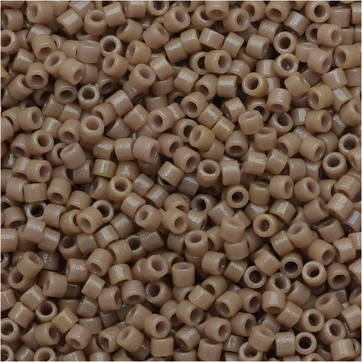 Miyuki Delica Seed Beads, 11/0 Size, Duracoat Opaque Beige DB2105 (7.2 Grams)