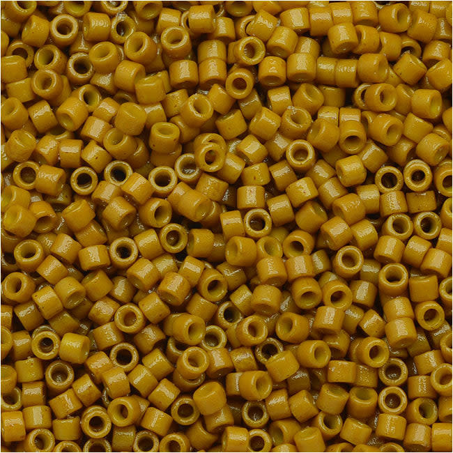 Miyuki Delica Seed Beads, 11/0 Size, Duracoat Opaque Hawthorne Yellow DB2106 (7.2 Grams)