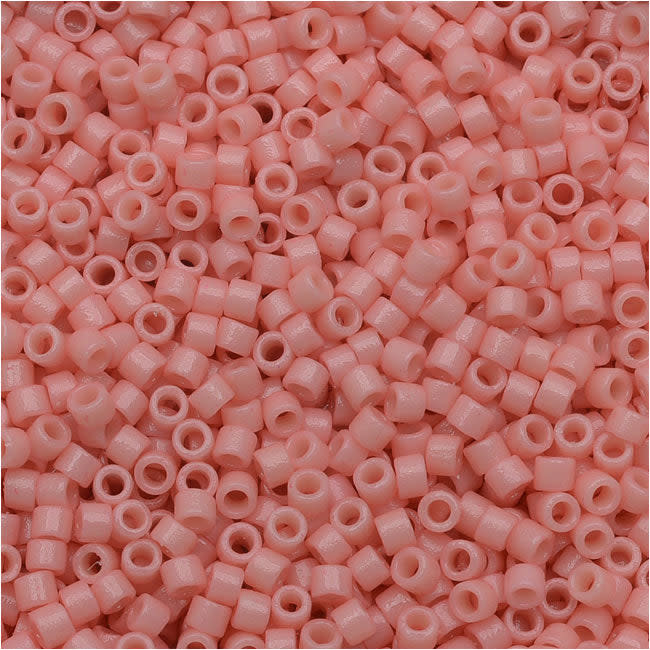Miyuki Delica Seed Beads, 11/0 Size, Duracoat Opaque Lychee Pink DB2113 (7.2 Grams)
