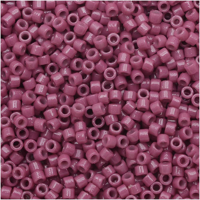 Miyuki Delica Seed Beads, 11/0 Size, Duracoat Opaque Pansy Purple DB2118 (7.2 Grams)