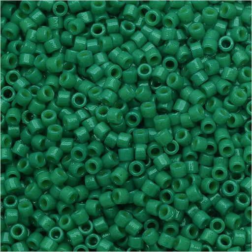 Miyuki Delica Seed Beads, 11/0 Size, Duracoat Opaque Spruce Green DB2127 (7.2 Grams)