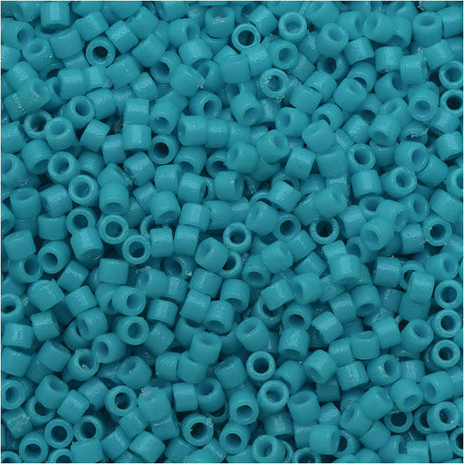 Miyuki Delica Seed Beads, 11/0 Size, Duracoat Opaque Nile Blue DB2128 (7.2 Grams)
