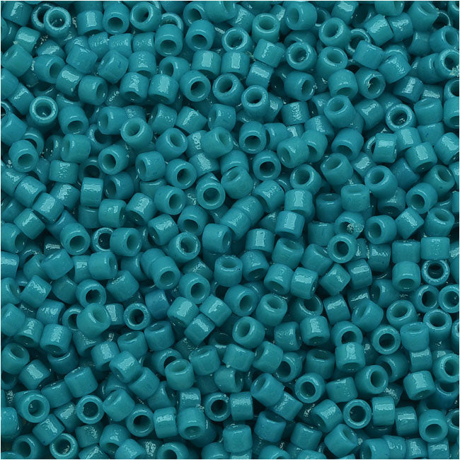 Miyuki Delica Seed Beads, 11/0 Size, Duracoat Opaque Azure Blue DB2133 (7.2 Grams)