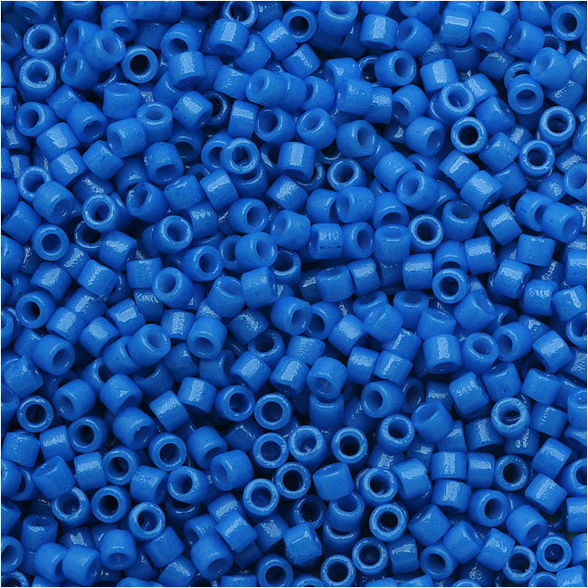 Miyuki Delica Seed Beads, 11/0 Size, Duracoat Opaque Delphinium Blue DB2134 (7.2 Grams)