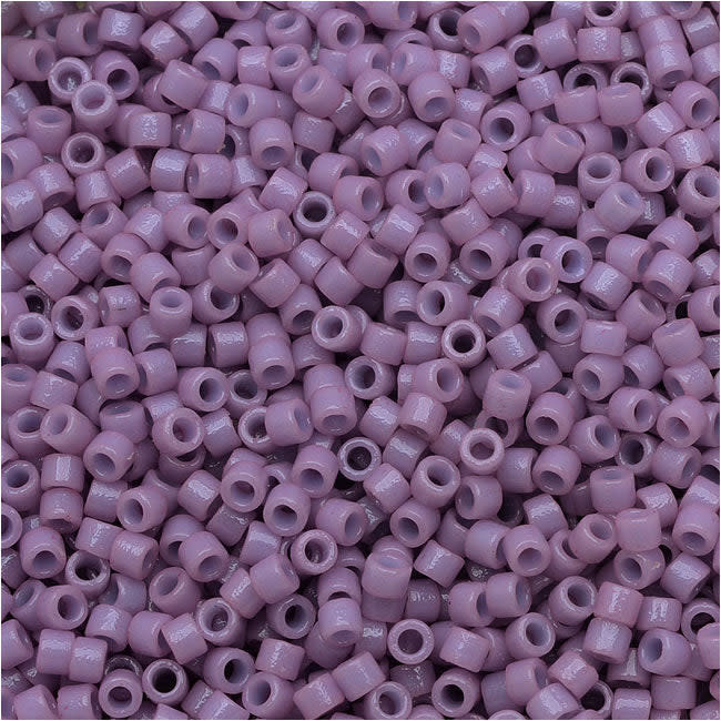 Miyuki Delica Seed Beads, 11/0 Size, Duracoat Opaque Crocus Purple DB2136 (7.2 Grams)