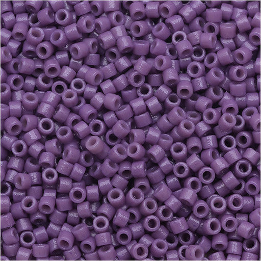Miyuki Delica Seed Beads, 11/0 Size, Duracoat Opaque Dark Orchid Purple DB2139 (7.2 Grams)