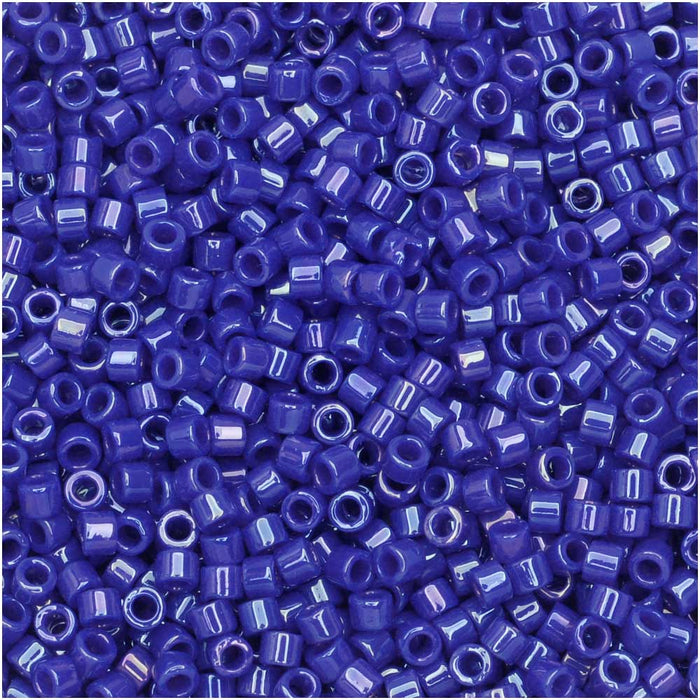Miyuki Delica Seed Beads, 11/0 Size, #216 Opaque Royal Blue Luster (2.5" Tube)