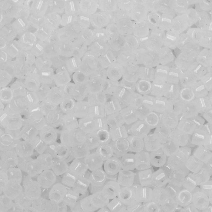 Miyuki Delica Seed Beads, 11/0 Size, #220 White Opal (2.5" Tube)