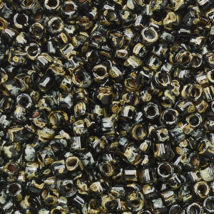 Miyuki Delica Seed Beads, 11/0 Size, #2261 Picasso Smoky Black Matte (7.2 Gram Tube)