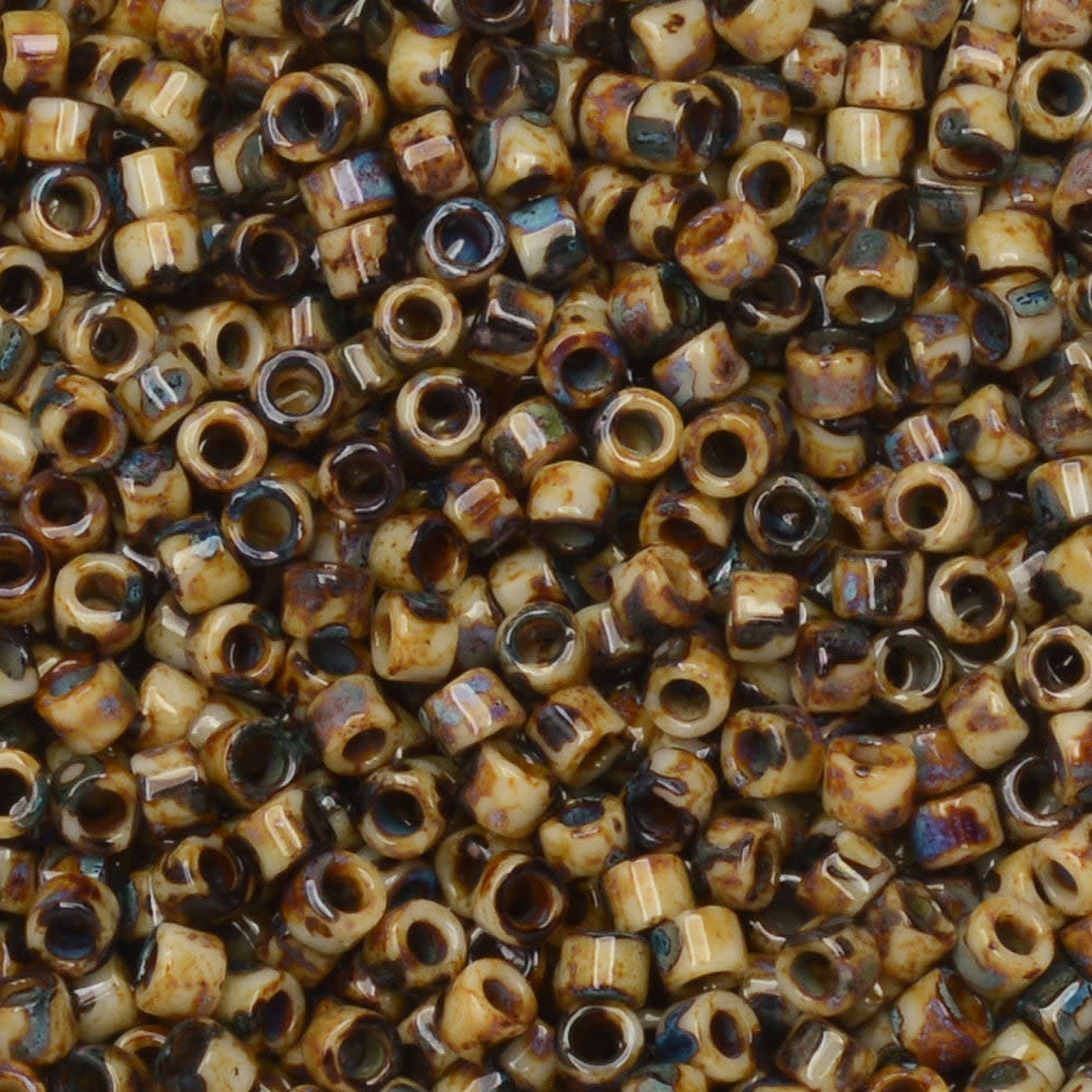 Miyuki Delica Seed Beads, 11/0 Size, #2267 Picasso Brown Tan Matte (7.2 Gram Tube)