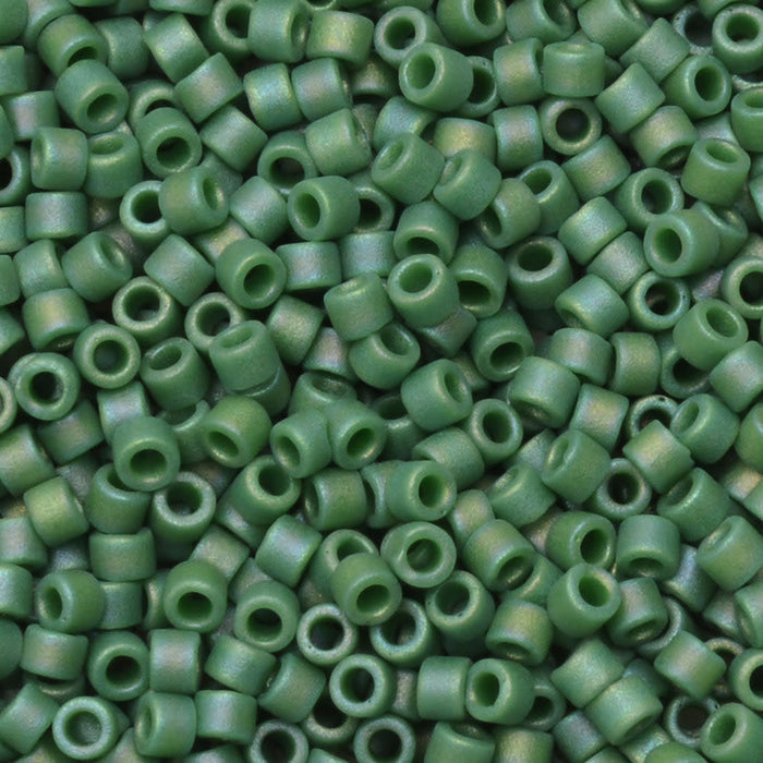 DB 2311, Frosted Opaque Glazed Rainbow Green- Miyuki Delica Beads - Si –  Sea Of Beads TX