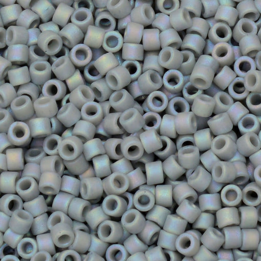 Miyuki Delica Seed Beads, 11/0 Size, #2320 Frost Opaque Glaze Rainbow Cadet (7.2 Gram Tube)