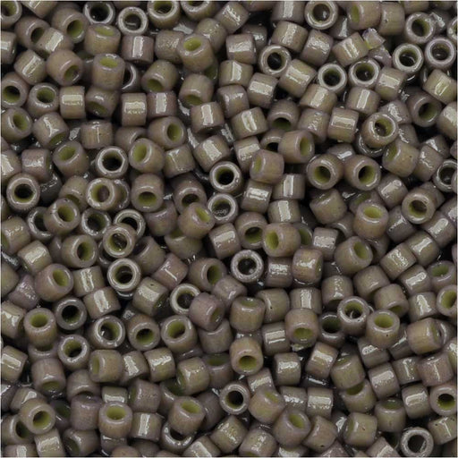 Miyuki Delica Seed Beads, 11/0 Size, #DB2365 Duracoat Ash Grey, Bulk Bag (50g)