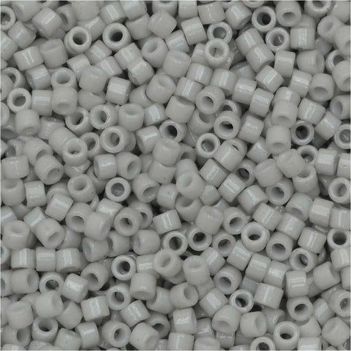 Miyuki Delica Seed Beads, 11/0 Size, #DB2366 Duracoat Soft Grey (7.2 Grams)