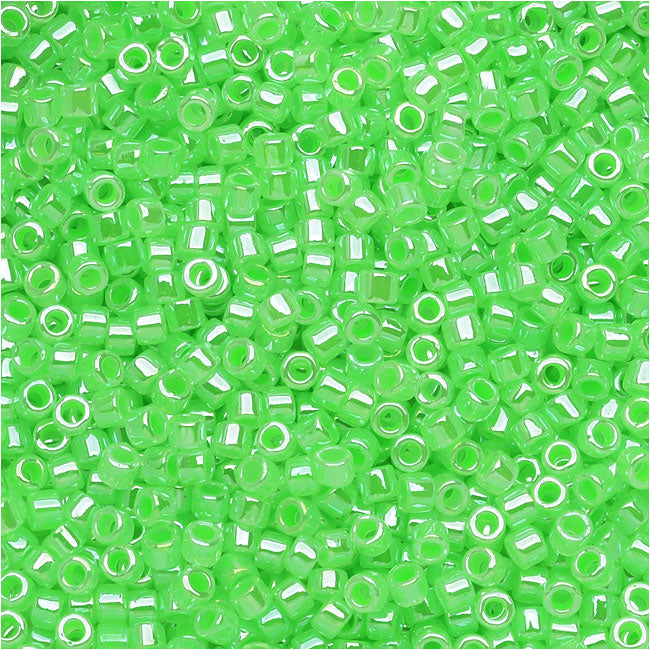 Miyuki Delica Seed Beads, 11/0 Size, Light Green Lined Crystal DB237 (2.5" Tube)