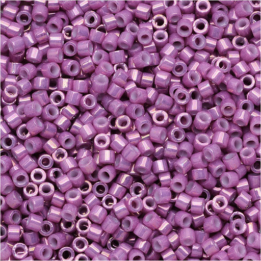 Miyuki Delica Seed Beads, 11/0 Size, Pink Luster Opaque Mauve DB253 (2.5" Tube)