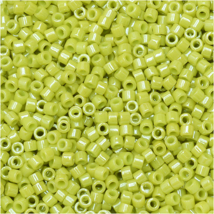 Miyuki Delica Seed Beads, 11/0 Size, #262 Opaque Chartruese Luster (2.5