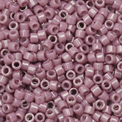 Miyuki Delica Seed Beads, 11/0 Size, #265 Opaque Mauve Luster (2.5" Tube)